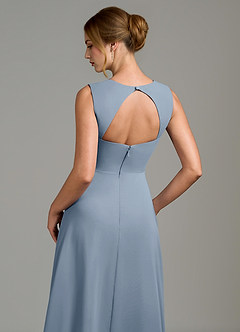 Azazie Gwendolyn Bridesmaid Dresses Dusty Blue A-Line Sweetheart Neckline Chiffon Dress image2