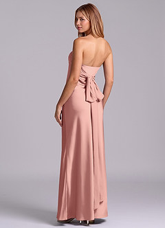 Azazie Ailanie Brudtärnklänningar Klä av Tubklänning i Stretch Satin Axelbandslös Rosett image2