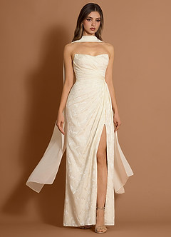 Vestido Blanco Francés Largo Caelia image3