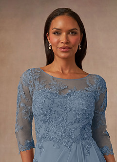 Azazie Calanthe Mother of the Bride Dresses Twilight A-Line Scoop Chiffon Dress image5