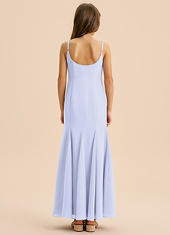 Azazie Evey Junior Abito Sirena in Chiffon Plissettato Lavanda image2