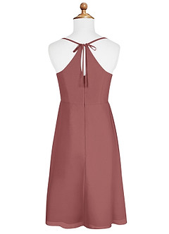 Azazie Doll Junior Amethyst A-Line Bow Chiffon Dress image6