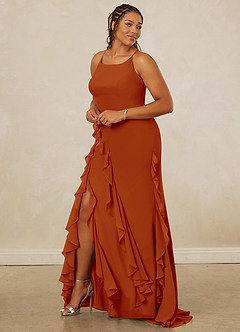 Christian Siriano Bridal for Azazie 1006 Bridesmaid Dresses Paprika Mermaid Ruched Chiffon Dress image11