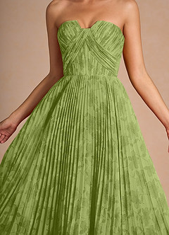 Lyanna Green Multi Pleated Midi Dress image6