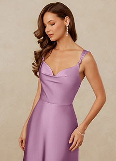 Christian Siriano Bridal for Azazie 1001 Bridesmaid Dresses Wisteria A-Line Sweetheart Neckline Stretch Satin Dress image6