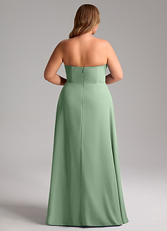 Azazie Wren Bridesmaid Dresses Matcha A-Line Side Slit Chiffon Convertible Dress image15