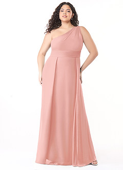 Azazie Dallas Bridesmaid Dresses Rosette A-Line One Shoulder Chiffon Dress image6