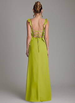 Azazie Jessamine Bridesmaid Dresses Lemongrass Mermaid Corset Chiffon Dress image7
