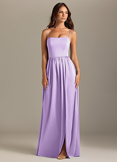 Azazie Calianna Bridesmaid Dresses Lilac A-Line Off the Shoulder Stretch Satin Convertible Dress image8