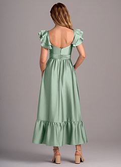 Azazie Anaya Brautjungfernkleider Wandelbar A-Linie Herzausschnitt Stretch-Satin Kleid Agave image2