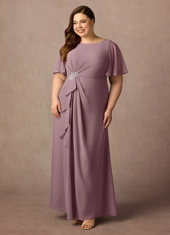 Azazie Rain Mother of the Bride Dresses Dusty Rose Sheath Beaded Chiffon Dress image8
