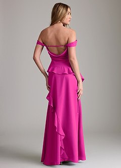 Azazie Sloane Bridesmaid Dresses Fuchsia A-Line Sweetheart Neckline Chiffon Dress image7