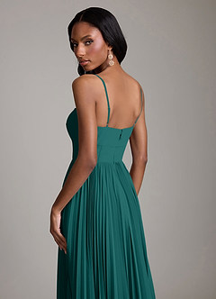 Azazie Akiko Bridesmaid Dresses Peacock A-Line Sweetheart Neckline Chiffon Dress image6