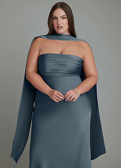 Azazie Saylor Bridesmaid Dresses Twilight Mermaid Strapless Stretch Satin Dress image18