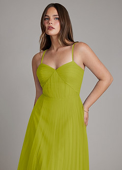 Azazie Teagan Bridesmaid Dresses Lemongrass A-Line Sweetheart Neckline Tulle Dress image6