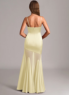 Azazie Uma Bridesmaid Dresses Lemon Sorbet Mermaid Strapless Chiffon Convertible Dress image5