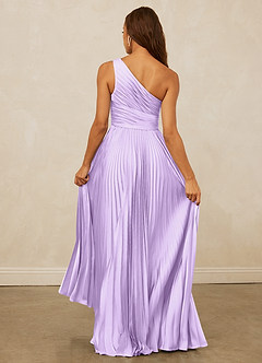 Christian Siriano Bridal for Azazie 1008 Bridesmaid Dresses Lilac A-Line One Shoulder Stretch Satin Dress image7