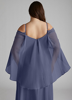 Azazie Cienna Brautjungfernkleider A-Linie Schulterfrei Chiffon Kleid Sturm image12