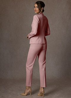 front Whitney Rosa Polvorienta Blazer elástico estructurado