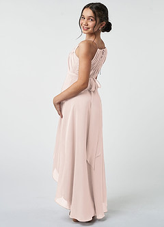 Azazie Oaklynn Junior Rose Petal A-Line Pleated Chiffon Dress image5