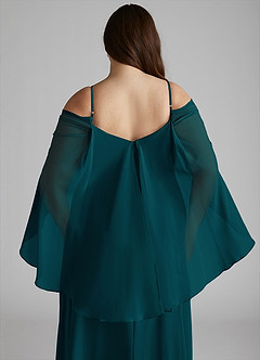 Azazie Cienna Jurken voor bruidsmeisjes Jurk van Chiffon met A-Lijn Off the Shoulder Pijnboom image12
