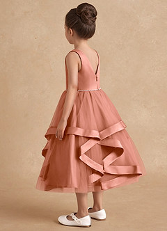 Azazie Posy Flower Girl Dresses MAI TAI A-Line Beaded Tulle Dress image2