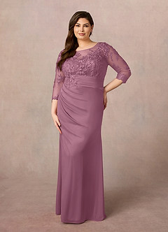 Azazie Fatemah vestidos de madre de la novia Vestido de Malva Vintage de Encaje de Sirena image7