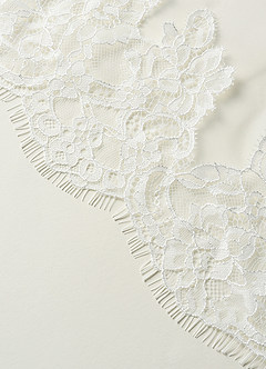 front Pearl Chantilly Lace Mantilla Veil