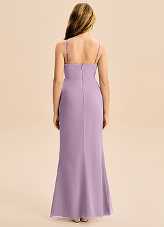 Azazie Buzzy Junior Robe Fourreau en Mousseline de soie Plissée Glycine image5