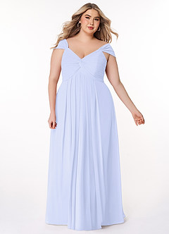 Azazie Kaitlynn Abiti da Damigella Abito Convertibile Impero in Chiffon Increspato Lavanda image10