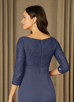 Azazie Macie Mother of the Bride Dresses Stormy Sheath Scoop Sequins Lace Dress image6