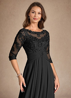 Azazie Marietta Abiti per la Madre della Sposa Abito A-Line in Pizzo Nero image7