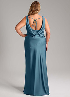 Azazie Rylina Bridesmaid Dresses Bermuda Mermaid Stretch Satin Dress image8