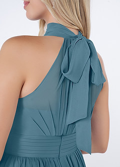 Azazie Iman Bridesmaid Dresses Bermuda A-Line A-Line Ruched Chiffon Dress image7