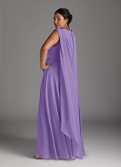 Azazie Isa Mother of the Bride Dresses Tahiti A-Line V-Neck Pleated Chiffon Dress image12
