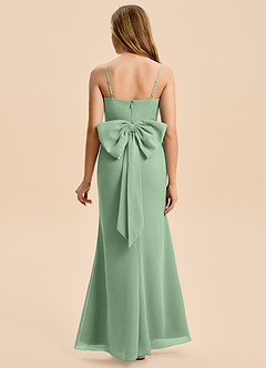Azazie Amelia Junior Matcha Mermaid Pleated Chiffon Dress image2