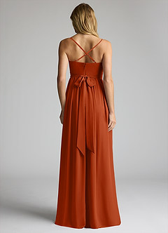 Azazie Llana Maternity Bridesmaid Dresses A-Line Chiffon Floor-Length Dress image4