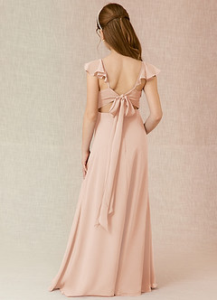 Azazie Everett Junior English Rose A-Line Chiffon Dress image1