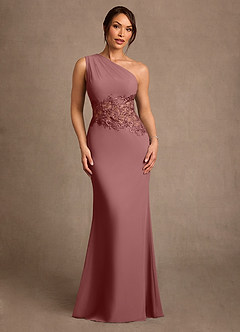 Azazie Kathie Mother of the Bride Dresses Desert Rose Mermaid Lace Chiffon Dress image1