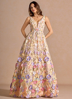 Maxi jurk Madaline Pastelpaars image4