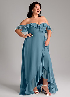 Azazie Lyra Bridesmaid Dresses Bermuda A-Line Chiffon Convertible Dress image14