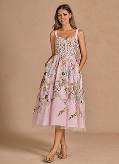 Aurelie Candy Pink Midi Dress image5