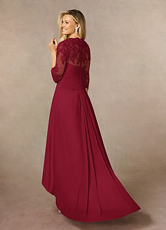 Azazie Anne Mother of the Bride Dresses Burgundy Sheath Sweetheart Sequins Lace Dress image9