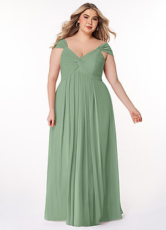 Azazie Kaitlynn Bridesmaid Dresses Empire Convertible Ruched Chiffon Floor-Length Dress image3
