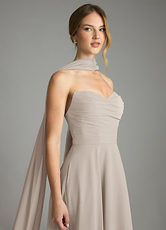 Azazie Ayla Abiti da Damigella Abito A-Line in Chiffon Scollo a Cuore Gelo image6