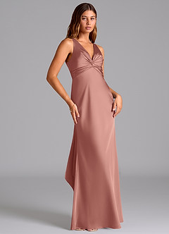 Azazie Hati Brudtärnklänningar Klä av Sjöjungfru i Stretch Satin Rosett image4