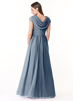 Azazie Organa Brautjungfernkleider A-Linie Plissee Chiffon Kleid Zwielichtviolett image2
