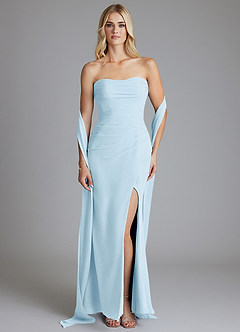 Azazie Solstice Brudepigekjoler Havfrue Stropløs Chiffon Gulv-længde Kjole image10