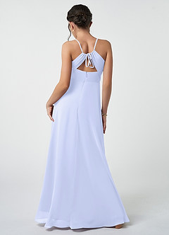 Azazie Avelina Junior Lavender A-Line Pleated Chiffon Dress image3