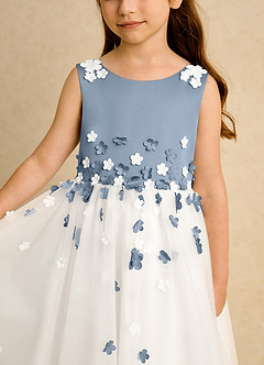 Azazie Eleni Sukienki dla dziewczynek sypiących kwiaty Suknia balowa Ukłon Tiul Długość kostki Sukienka image7